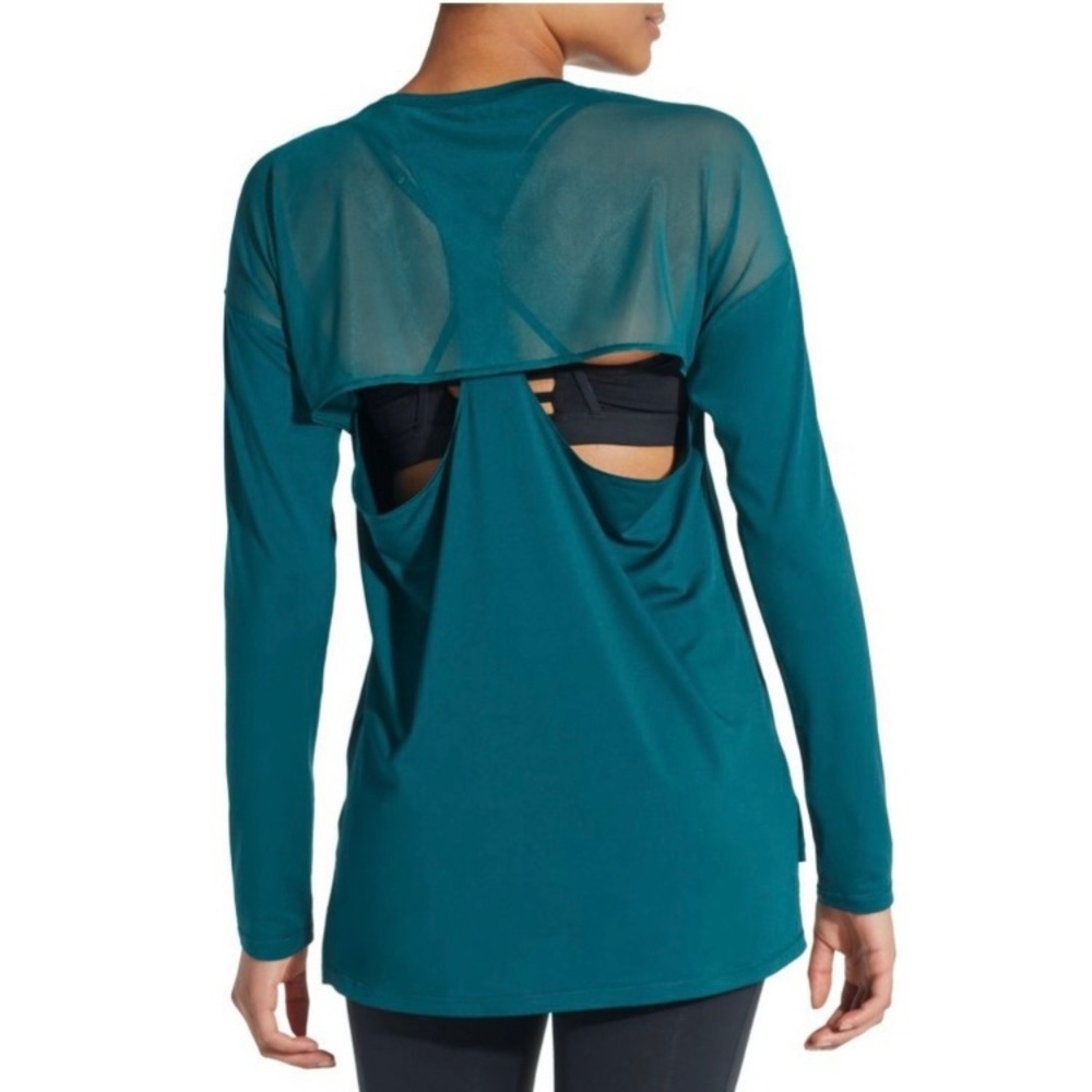Calia Mesh Back Longsleeve Active Top Green Small